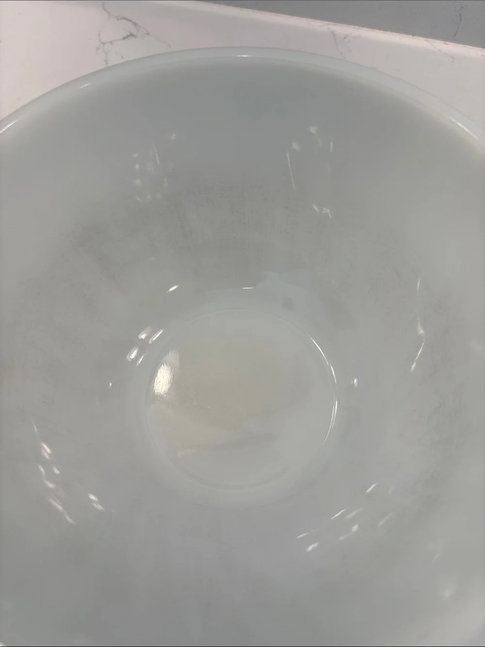 Fire King White Swirl Milk Glass Mixing Bowl